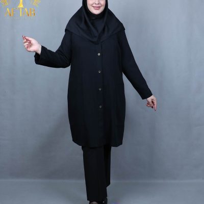 مانتو اداری یقه گرد سایزبزرگ