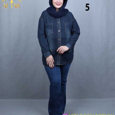 مانتو جین جیب فیلتو سایزبزرگ