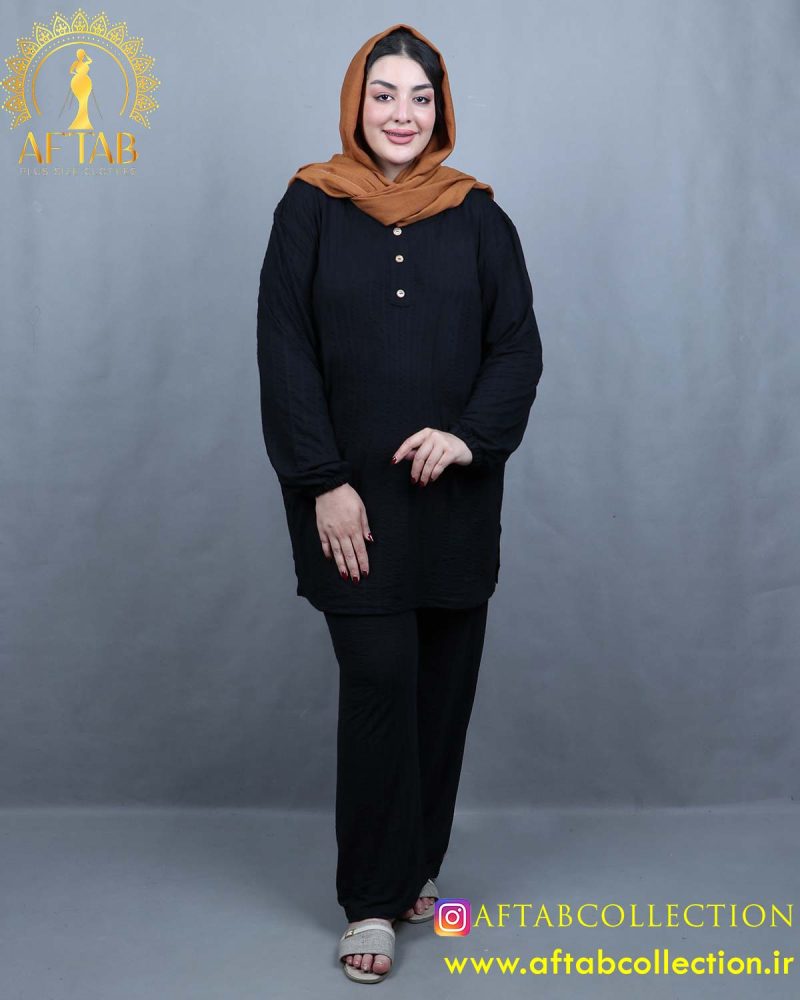 ست بلوز شلوار ابروبادی پفکی سایزبزرگ
