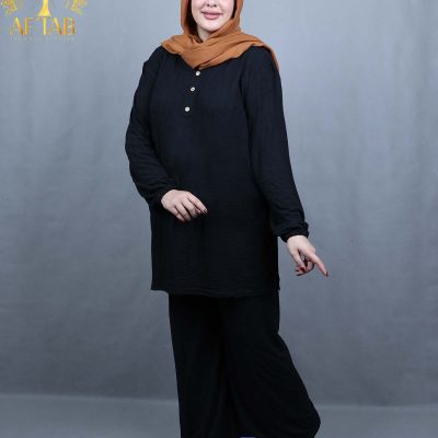 ست بلوز شلوار ابروبادی پفکی سایزبزرگ