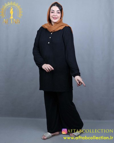 ست بلوز شلوار ابروبادی پفکی سایزبزرگ