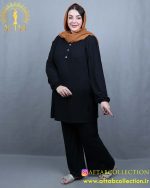 ست بلوز شلوار ابروبادی پفکی سایزبزرگ