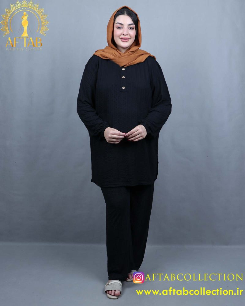 ست بلوز شلوار ابروبادی پفکی سایزبزرگ