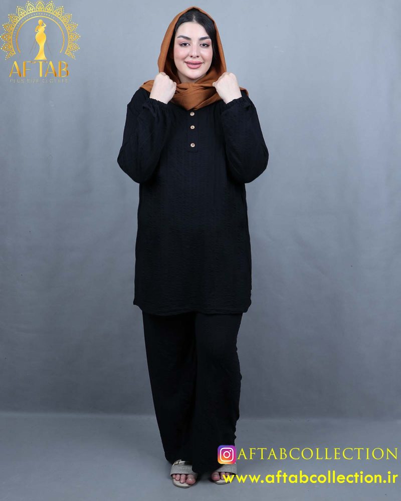ست بلوز شلوار ابروبادی پفکی سایزبزرگ
