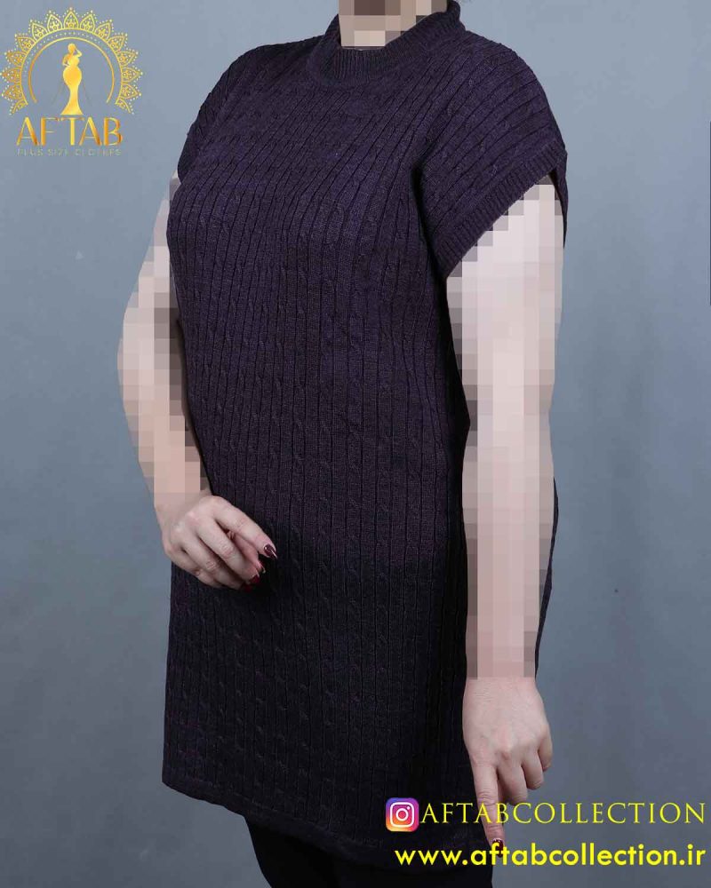 بافت گپ بدون آستین سایز بزرگ