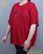 تیشرت کیمونو چاپی سایزبزرگ آستین کیمونو