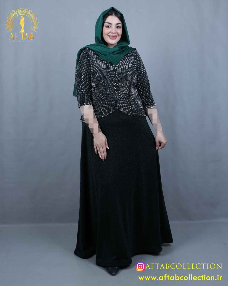 پیراهن مجلسی لمه دو تیکه سایزبزرگ