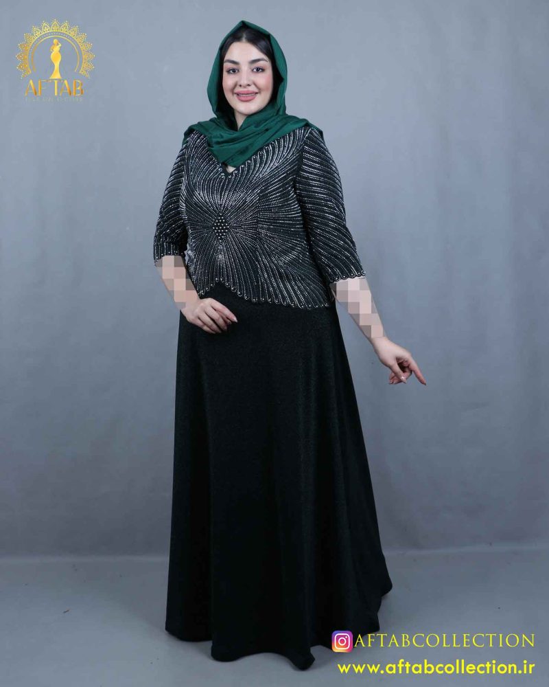 پیراهن مجلسی لمه دو تیکه سایزبزرگ