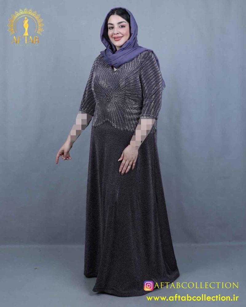 پیراهن مجلسی لمه دو تیکه سایزبزرگ