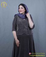 پیراهن مجلسی لمه دو تیکه سایزبزرگ