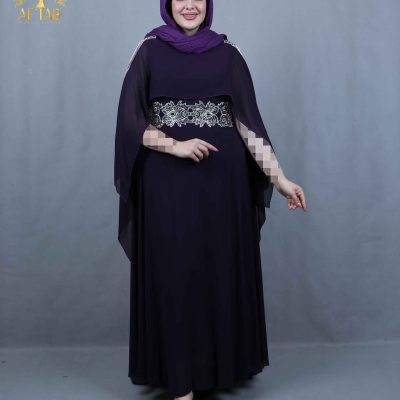 پیراهن مجلسی سرشانه نگین سایزبزرگ