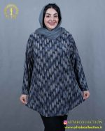 تونیک ملانژ طرحدار سایزبزرگ