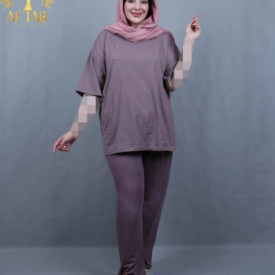 ست لباس راحتی چاپ قلب سایزبزرگ