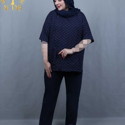 ست لباس راحتی چاپ قلب سایزبزرگ