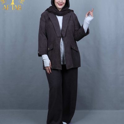 مانتو کتی مخمل کبریتی سایزبزرگ