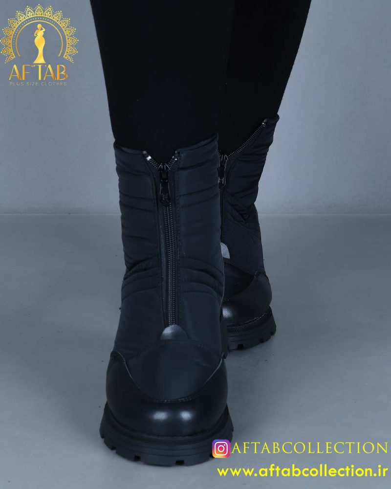 نیم بوت شمعی وسط زیپ پابزرگ