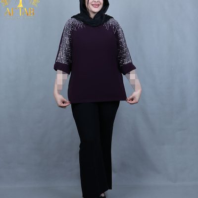 شومیز جودون سر شانه نگین سایزبزرگ