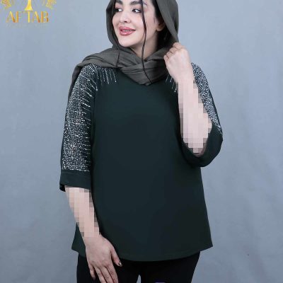 شومیز جودون سر شانه نگین سایزبزرگ