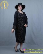 پیراهن مجلسی میدی نگین لاله سایزبزرگ