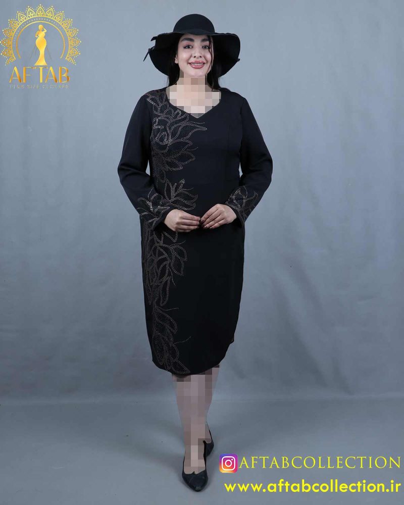 پیراهن مجلسی میدی نگین لاله سایزبزرگ