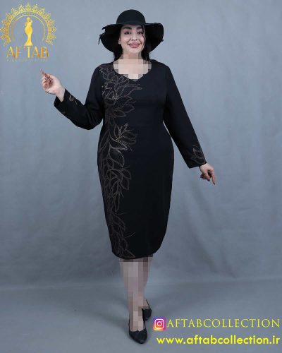 پیراهن مجلسی میدی نگین لاله سایزبزرگ