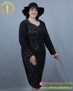 پیراهن مجلسی میدی نگین لاله سایزبزرگ