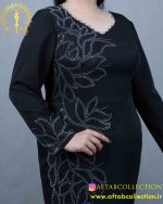 پیراهن مجلسی میدی نگین لاله سایزبزرگ