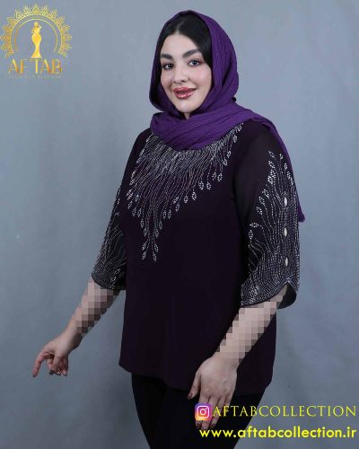 شومیز جودون نگین خوشه سایزبزرگ