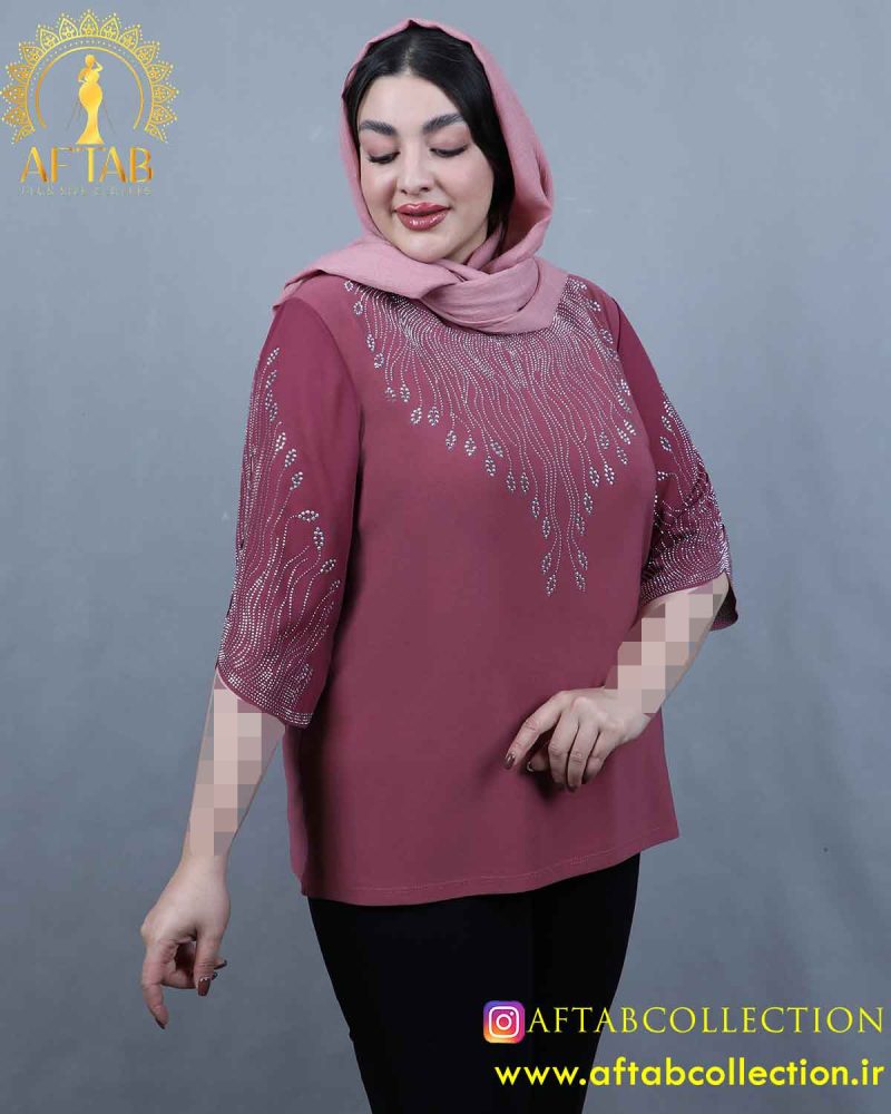 شومیز جودون نگین خوشه سایزبزرگ