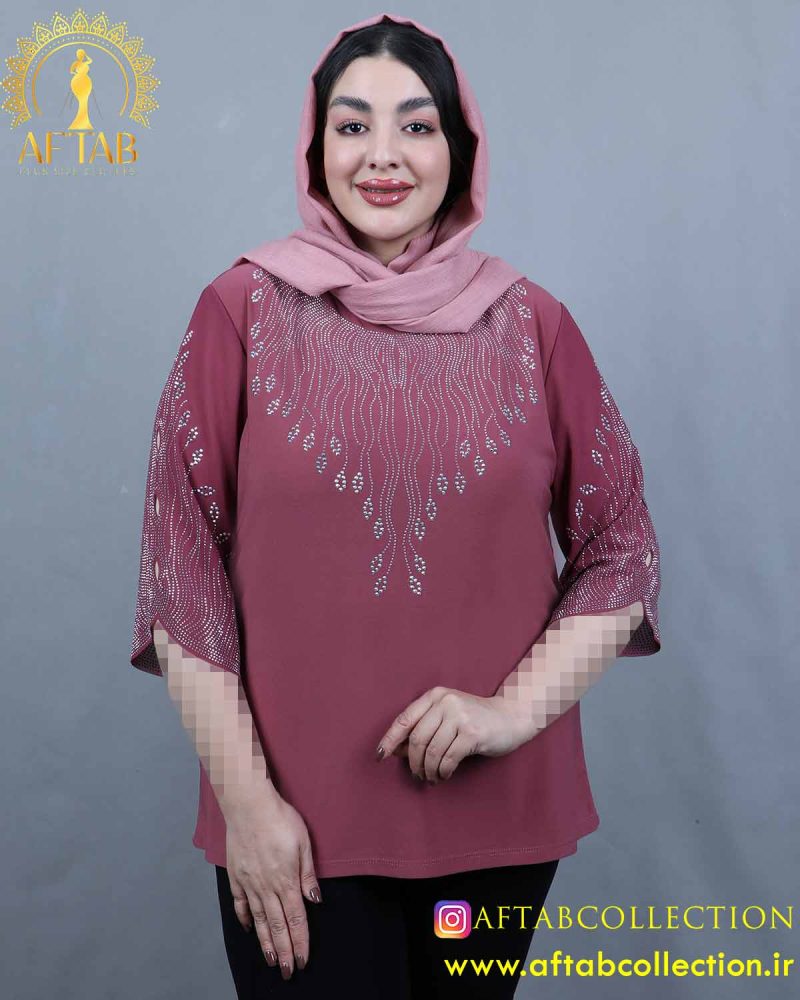 شومیز جودون نگین خوشه سایزبزرگ