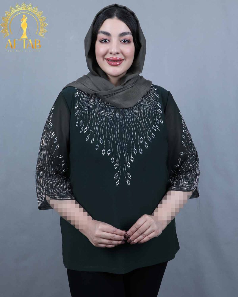 شومیز جودون نگین خوشه سایزبزرگ