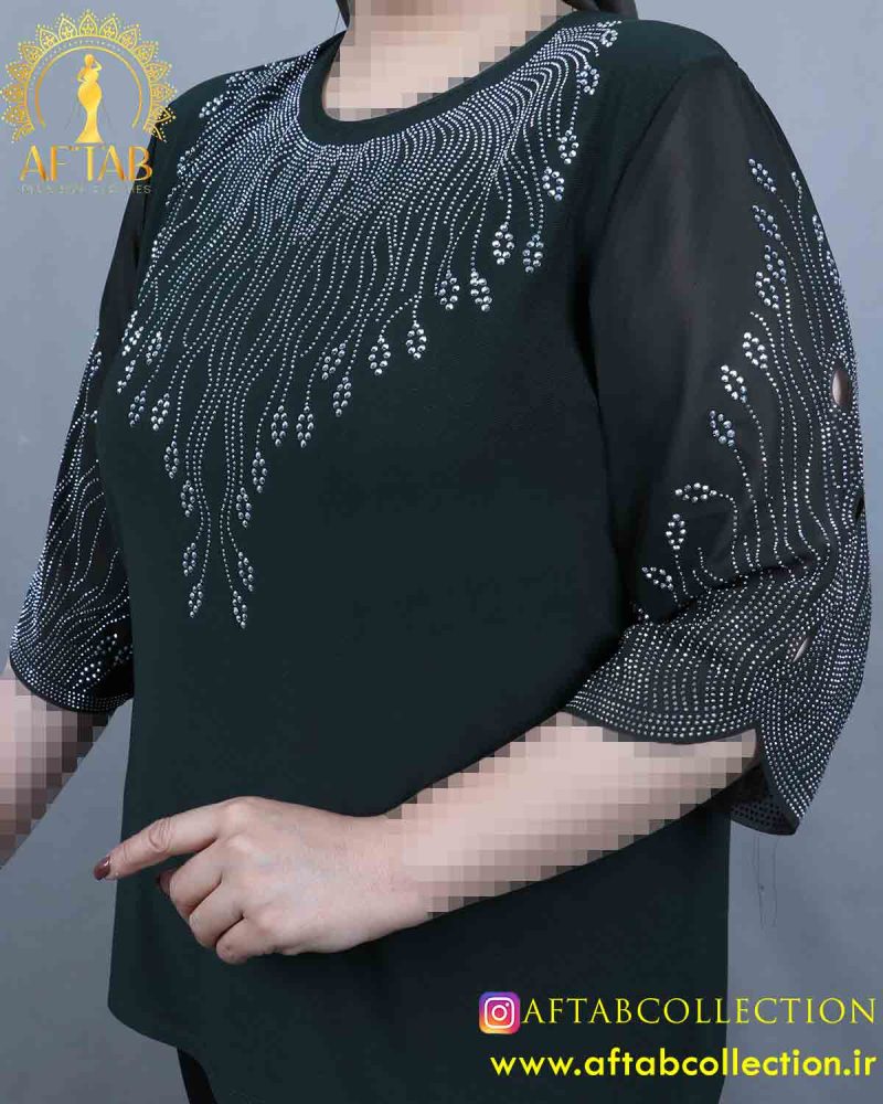 شومیز جودون نگین خوشه سایزبزرگ