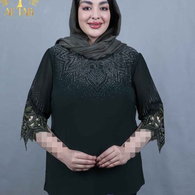 شومیز جودون آستین گل سایزبزرگ