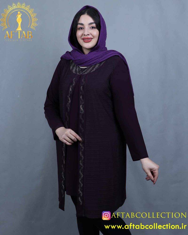 تونیک دوتیکه نگینی سایزبزرگ