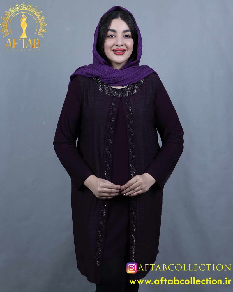 تونیک دوتیکه نگینی سایزبزرگ