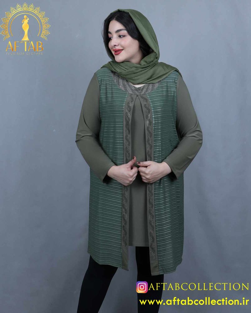 تونیک دوتیکه نگینی سایزبزرگ