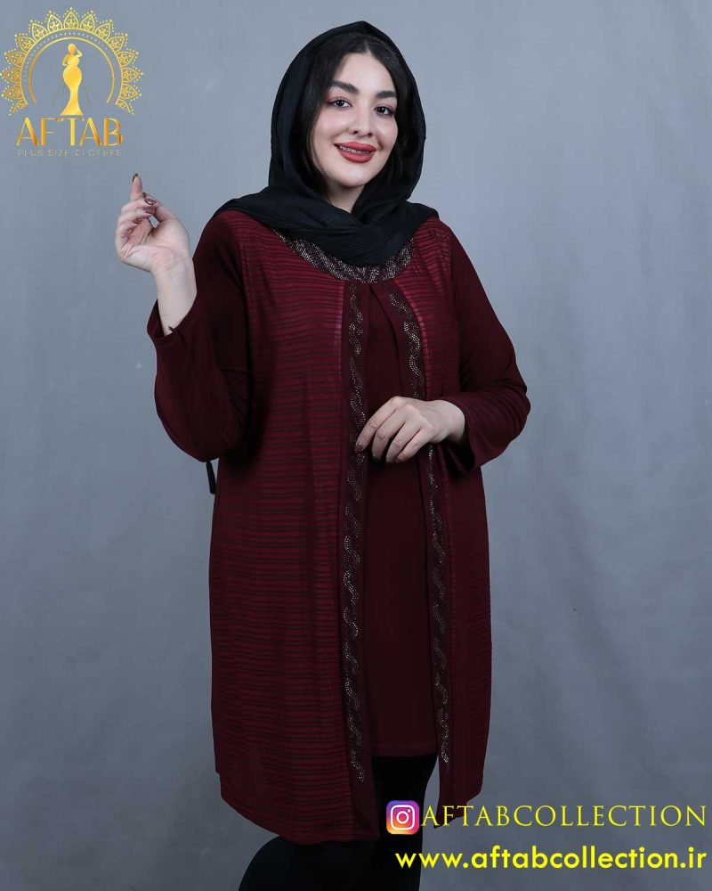 تونیک دوتیکه نگینی سایزبزرگ