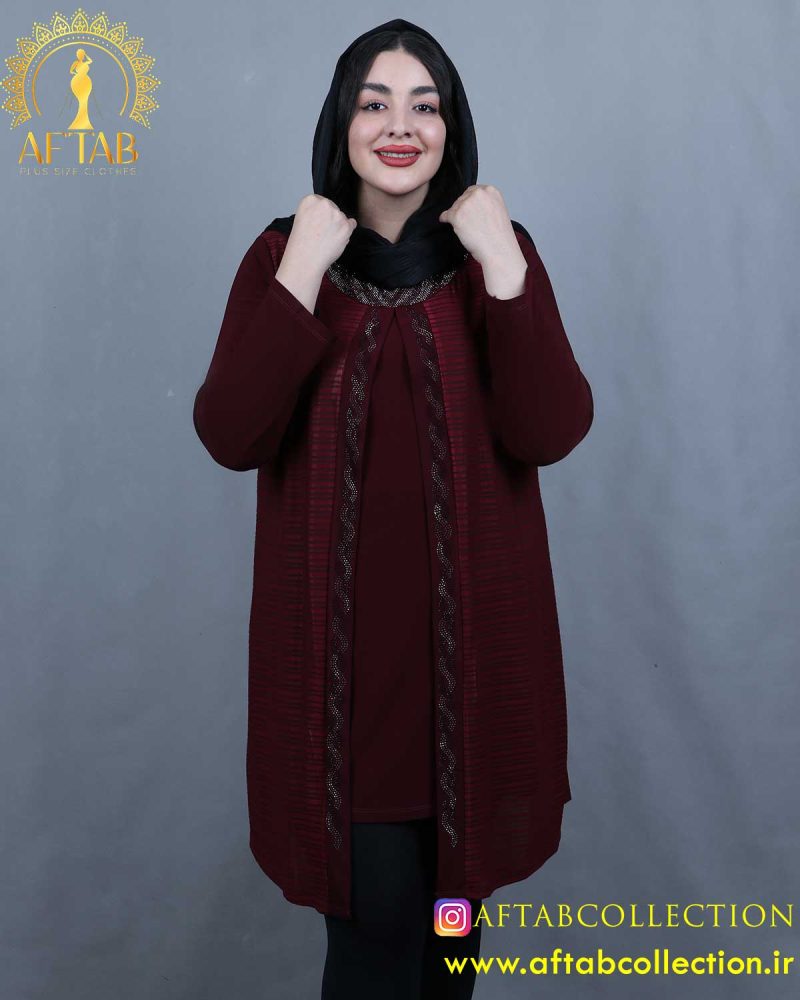 تونیک دوتیکه نگینی سایزبزرگ