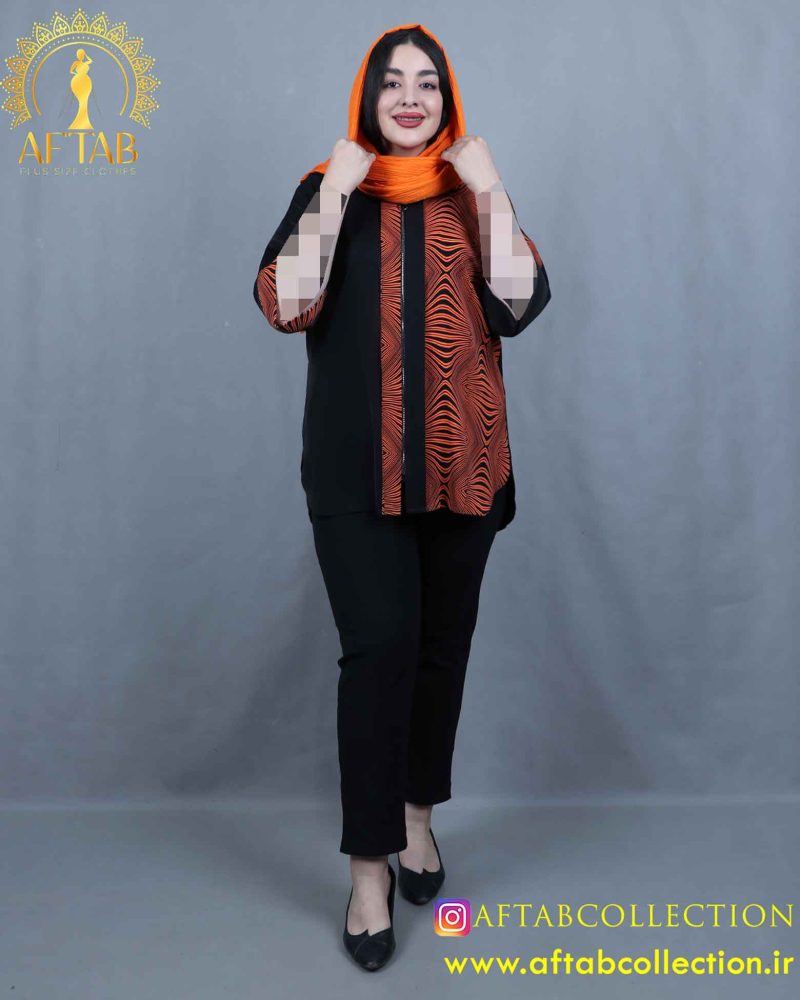 شومیز جلو زیپ سایزبزرگ