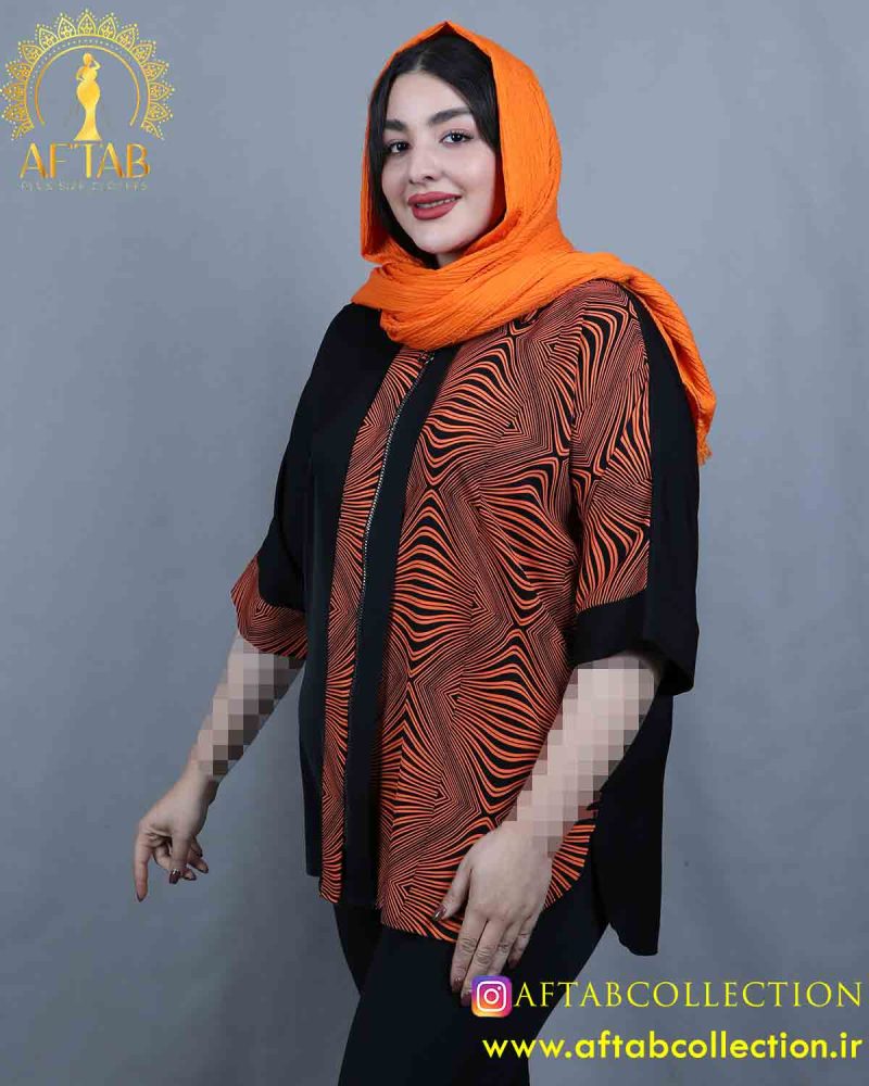 شومیز جلو زیپ سایزبزرگ