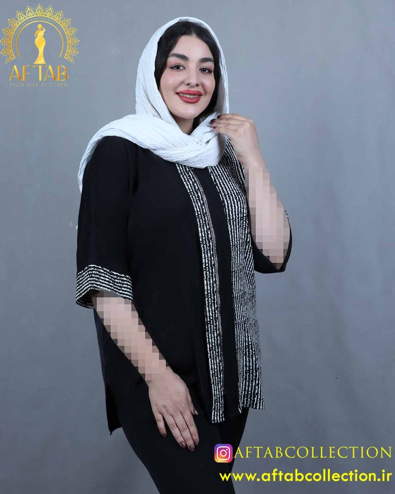 شومیز جلو زیپ سایزبزرگ