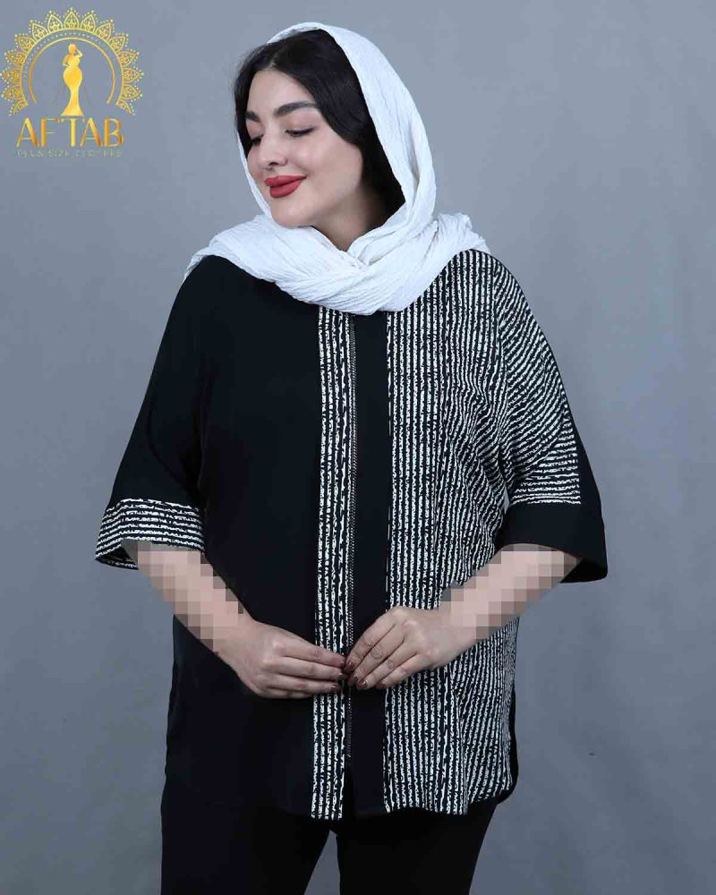 شومیز جلو زیپ سایزبزرگ