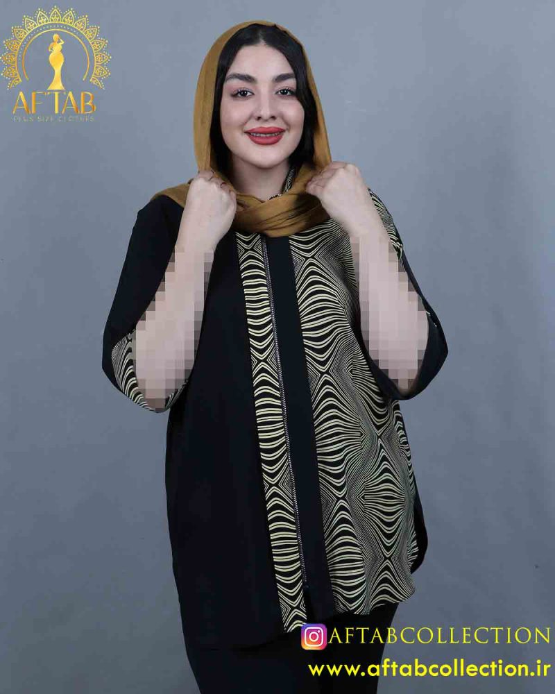 شومیز جلو زیپ سایزبزرگ