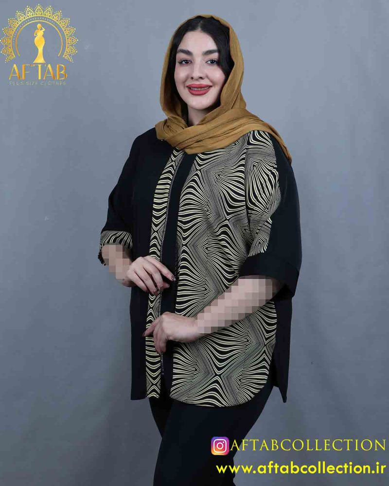 شومیز جلو زیپ سایزبزرگ