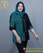 شومیز الیزا کراواتی طرحدار سایزبزرگ