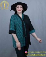 شومیز الیزا کراواتی طرحدار سایزبزرگ