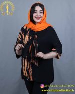 شومیز الیزا کراواتی طرحدار سایزبزرگ