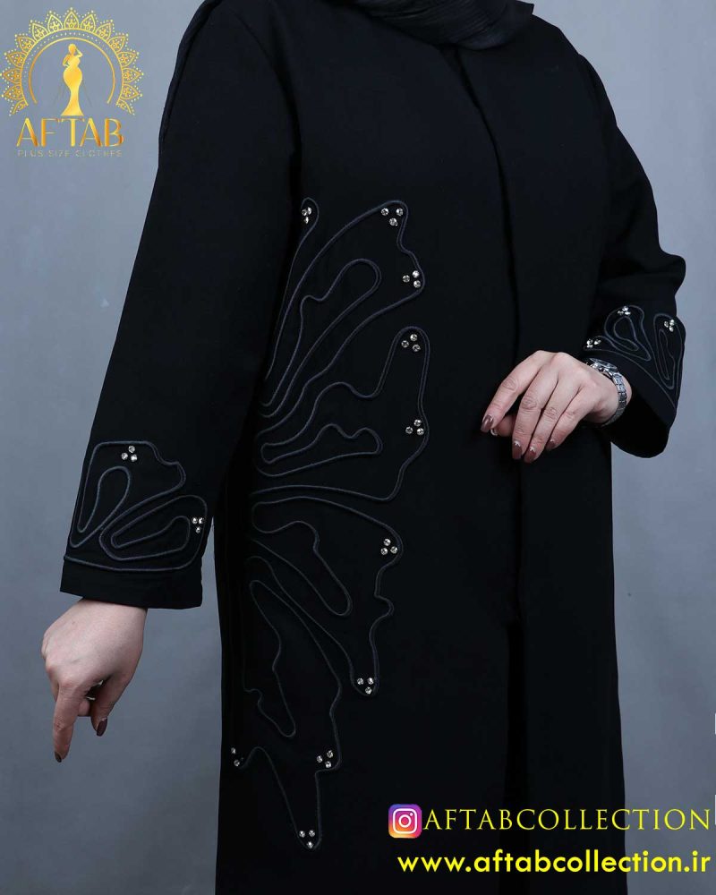 مانتو مجلسی گلدوزی سایزبزرگ گلدوزی شده