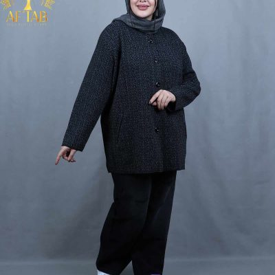 کت بافت طرحدار سایزبزرگ نما دور