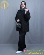 کت بافت طرحدار سایزبزرگ نما دور